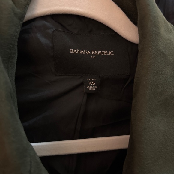 Banana Republic Moto Jacket – Size XS – Olive Green suede - Picture 4 of 4